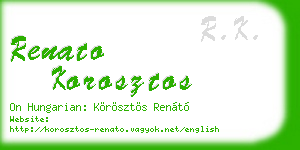 renato korosztos business card