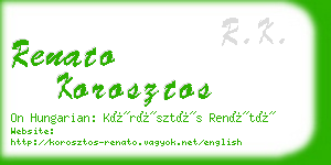 renato korosztos business card